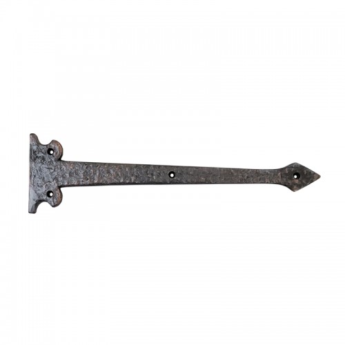 13.90 inch "Agee" Heavy Duty Antique Cast Iron Strap False or Faux or Dummy Hinge Front